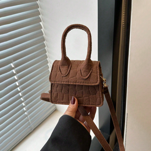 Koreanische süße Mini-Filz handtaschen Einfarbige Umhängetaschen Vielseitige Casual Design Business Werbe geschenke - Product Image 4