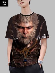 เสื้อยืด<span class=keywords><strong>แขน</strong></span>สั้นลายการ์ตูนสำหรับ3D เสื้อยืด<span class=keywords><strong>แขน</strong></span>สั้นมีมุกสีดำ2024 - Product Image 4