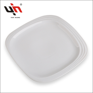 Assiettes carrées en porcelaine écologiques au design <span class=keywords><strong>moderne</strong></span>, blanc pur, origine Guangdong, vente en gros, emballage en vrac pour les fêtes - Product Image 2