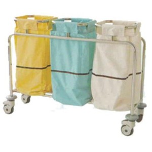 Carrito de Limpieza MJ07-D con Estructura de Acero, 4 Ruedas, Diseño Abierto, con Bolsas para Ropa Sucia, para Uso en Hoteles - Product Image 2