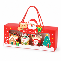 Boîtes d'emballage pour gâteaux en carton ondulé imperméable haut de gamme sur le thème de Noël avec fenêtre transparente et gaufrage
