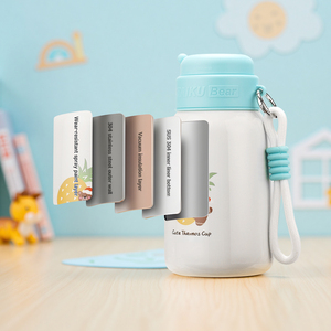 Portable <span class=keywords><strong>300ML</strong></span> sans BPA gobelet en acier inoxydable mignon bouteille d'<span class=keywords><strong>eau</strong></span> pour les enfants école voyage activités de plein air chaud thermique - Product Image 5