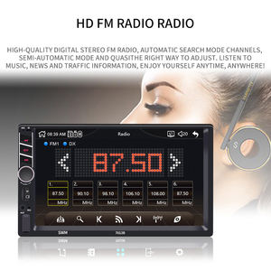 راديو سيارة WINCE 7013B MP5 مع نظام صوتي لاسلكي وكاربلاي، استريو ثنائي الدين مع بلوتوث، يدعم كاميرا الرؤية الخلفية - Product Image 5