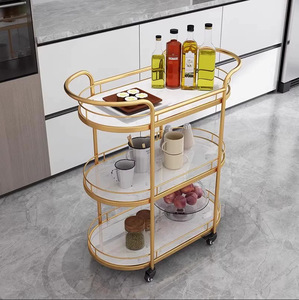 Hotelbezorgers Voor Eten Voor Snacks En Dranken, Drankwagens Met Ijzeren Wielen, Caketrolleys - Product Image 2