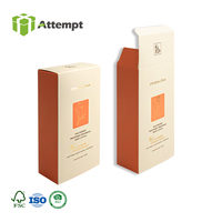 Boîte d'emballage cosmétique orange, boîte en papier rigide de luxe pour les ensembles de produits de soin de la peau et de beauté