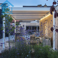 Pergola motorisée en aluminium avec auvent en métal extérieur personnalisé en bricolage