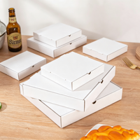Boîte à pizza jetable, taille personnalisée, logo personnalisé, écologique, papier alimentaire, pelliculage mat, revêtement UV pour restaurants