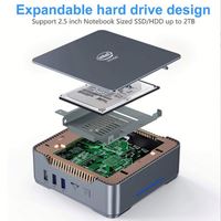 Nueva Mini PC de Escritorio Intel N100 de Cuatro Núcleos 2025, 512 GB SSD, DDR4, LAN 2.5G, WIFI, Windows 10 para Uso Empresarial, 2 GB de Memoria de Video, 1 Año de Garantía
