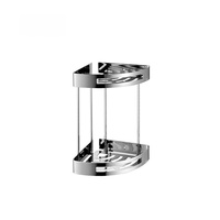 Ensemble d'accessoires de salle de bain en acier inoxydable noir/argent avec porte-serviettes et étagère, ensemble de rangement mural pour accessoires de salle de bain