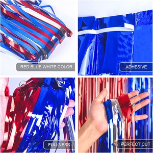 Xieli <span class=keywords><strong>4</strong></span> de <span class=keywords><strong>julio</strong></span> Día de la Independencia Fiesta Papel de Aluminio Cortina Decoración de Fondo - Product Image 3