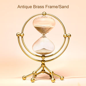 Precio de fábrica 30 minutos soporte de metal reloj de arena temporizador reloj de arena giratorio - Product Image 4