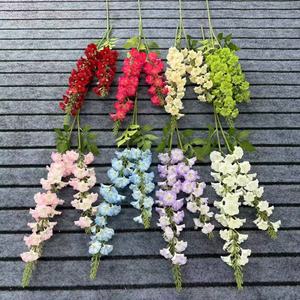 Flor de Hortensia Artificial de Seda Hecha a Mano, Diseño de Hierba Violeta Alta, Fabricada en Shandong, Decoración para el Día de los Inocentes - Product Image 2