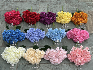 Hortensia Artificial Natural Realista Real Touch Faux Large <span class=keywords><strong>5</strong></span> Head Home Party Boda al aire libre Día de San Valentín Mesa de decoración de Pascua - Product Image 4