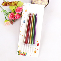 Bougie spirale torsadée populaire de qualité supérieure, motif macaron, fil doré, pour gâteau, fête, anniversaire, 6 couleurs, bougie à vœux