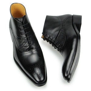 Zapatos elegantes <span class=keywords><strong>de</strong></span> <span class=keywords><strong>vestir</strong></span> <span class=keywords><strong>de</strong></span> cuero <span class=keywords><strong>de</strong></span> lujo para hombre, nuevos <span class=keywords><strong>botines</strong></span> cálidos <span class=keywords><strong>con</strong></span> encaje para oficina formal, negocios, ocasiones sociales - Product Image 5
