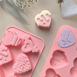 Heart Shaped Silicone <b>Mold</b> 6 Piece DIY <b>Candle</b> Soap <b>Mold</b> Valentine'S Day Cake <b>Mold</b> Non Toxic Customizable Shape - Product Image 3