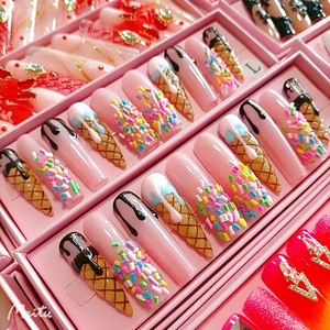 <span class=keywords><strong>Uñas</strong></span> Postizas 3D Hechas a Mano, Diseño Personalizado, Producto de <span class=keywords><strong>Uñas</strong></span> de Moda, Lujo, Talla XXL - Product Image 6