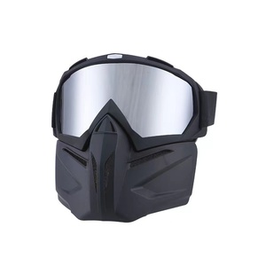 Masque de moto avec cadre en TPU et lentille panoramique multicolore, adapté aux Harley - Product Image 1