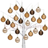 EAGLEGIFTS Ornements de Noël Ornements de boule suspendus d'arbre de Noël de luxe Produits de nouveauté de Noël Pendentifs de décoration