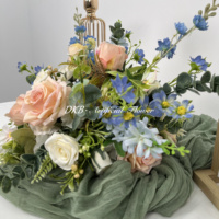 Bouquet de fleurs artificielles en forme de boule, centre de table décoratif en fleurs blanches