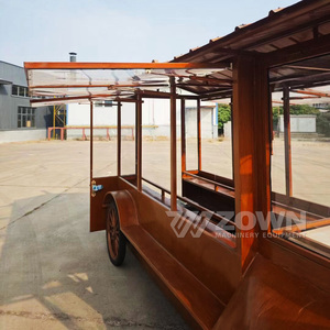 Charrette touristique électrique en bois ZOWN avec toit et fenêtres en verre pour utilisation dans les parcs ou les stations balnéaires - Product Image 4