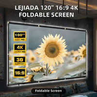 Écran de projection pliable Seeball 100 pouces 4K 16:9 pour une utilisation à domicile, en intérieur et en extérieur