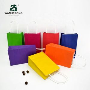 Sacs en papier en gros avec logo, sacs en papier kraft brun recyclé avec poignée, sacs de shopping en papier kraft personnalisés avec votre propre logo - Product Image 4