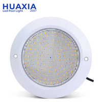 Éclairage LED sous-marin Huaxia Patent Slim Flat ABS 18W 12V avec couvercle givré, montage mural, pour piscine