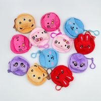 Porte-clés en peluche de dessin animé en gros, mini pochette à personnage en peluche pour cadeaux promotionnels