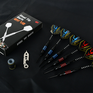 عرض ساخن: مجموعة سهام فولاذية من 6 قطع طراز TUOPU TD-D6009 مع أسطوانة حديدية وشعار مخصص وميزات أمان وريش نحاسي بالجملة - Product Image 5