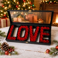 Frische Blumen Geschenkbox Handgefertigtes Blumenarrangement für Abschlussfeier Weihnachten Muttertag Valentinstag Event-Dekoration