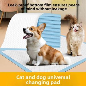 Vente en gros de tapis absorbants jetables pour chiens et chats, épaissis, absorbants, imperméables à l'urine, en film PP non tissé et en pâte de cellulose, diverses tailles d'emballage - Product Image 3