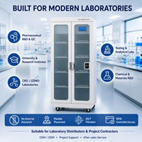 Armoire de stockage de produits chimiques sans conduit intelligente avec accès RFID, surveillance des COV et filtration moléculaire pour réactifs de laboratoire