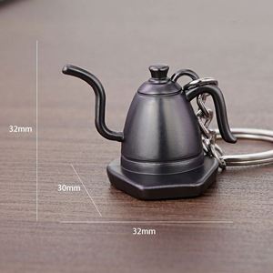 พวงกุญแจอุปกรณ์ชงกาแฟโลหะ รูปแบบมินิ อาทิเช่น หม้อโมก้า/ไซฟอน/กาต้มน้ำ/เครื่องบดกาแฟ/แทมเปอร์/เหยือกนม/พอร์ทาฟิลเตอร์ - Product Image 1