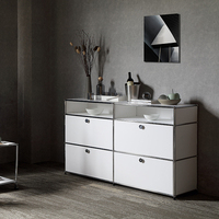 Meubles modulaires modernes et minimaliste, 5 pièces, étagères latérales pour décoration de meubles à manger