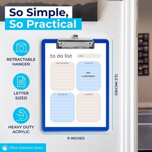 Ghi chú dính màu xanh với clip thấp, A4 bảng <span class=keywords><strong>Acrylic</strong></span> đồ dùng học tập, quà tặng văn phòng phẩm đáng yêu và đẹp cho sinh viên. - Product Image 3