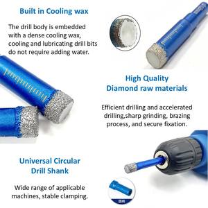 Vente directe d'usine, ouvre-trou hexagonal à brasage, perceuse à carrelage sèche pour béton, granit, marbre - Product Image 6