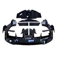 Kits de carrosserie pour Ferrari SF90 avec diffuseur avant et arrière, spoiler et jupes latérales en fibre de carbone sèche - Pièces de rechange premium