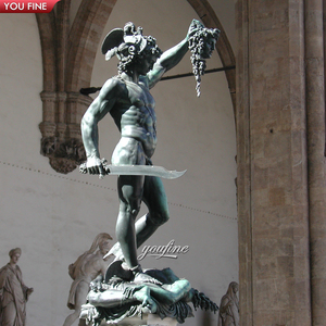 YOUFINE Statua di Perseo con Medusa in Bronzo a Grandezza Naturale Personalizzata, Patinata, <span class=keywords><strong>Mitologia</strong></span> Greca Classica per Musei e Piazze - Product Image 4