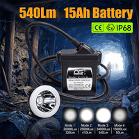 Lámpara Minera KL15LM con Certificación ATEX, Resistente al Agua IP68, Batería de 15 Ah, Lámpara de Cabeza LED para Mineros de Carbón y Trabajos en Túneles