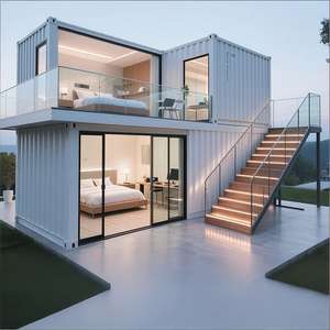 Недорогой роскошный двухэтажный современный модульный сборный дом, вилла с 3 спальнями, строительство из SIP-панелей, быстровозводимые мини-дома - Product Image 5