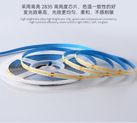 Cob Strip lampu Led Fcob, pita cahaya LED putih hangat 3000K 4000K 6000K 8mm fleksibel 12V 24V Cob Fcob