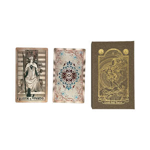 ชุดไพ่ทาโรต์และออราเคิลเคลือบทองคำสั่งทำพิเศษ คุณภาพสูง ขายส่ง พร้อมคู่มือ - Product Image 5