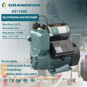 Pompe à eau auto-amorçante robuste Grandfar 1.1KW 1.5HP résistante à la corrosion pour la construction résidentielle OEM AS1100E à forte aspiration - Product Image 1