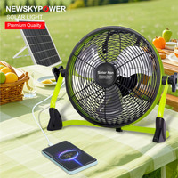 Ventilateur solaire professionnel 16 pouces 25W puissance avec panneau solaire mono 30W et batterie au lithium 36Ah pour le refroidissement de la ventilation d'atelier
