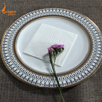 Serviettes de table jetables personnalisées en gros, 2 plis, avec texture ultra douce et impression de logo