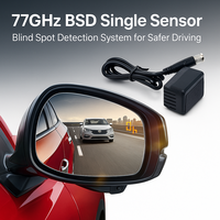 Sistema de Detección de Punto Ciego con Sensor Único de 77 Ghz para Automóvil con Monitoreo de Punto Ciego en Espejos Retrovisores