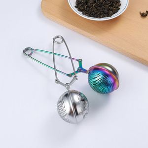 Filtre à café réutilisable en acier inoxydable 304 sur mesure, infuseur à boule dorée en maille métallique à clipser pour thé en vrac, vente en gros - Product Image 4