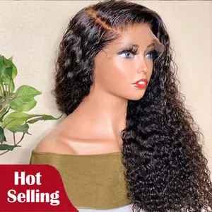 Wholesale Brazilian 13x6 HD Lace Wig Human Hair Transparent Lace Front Wig, Deep Wave 13*4 HD Swiss Lace Frontal Wigs