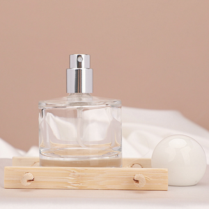 High Quality Wholesale Travel Refill Custom Glass Perfume <b>Bottle</b> Round Perfume <b>Bottle</b> with White Round Cap - Product Image 2